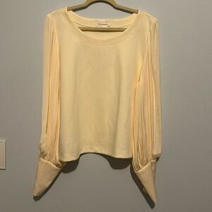 Anthropologie silk sleeve sweater